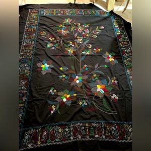 Suchika embroidered tablecloth or bed cover